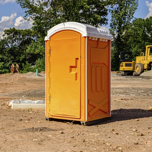 do you offer hand sanitizer dispensers inside the porta potties in Rufe OK